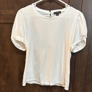 J. Crew White Short Sleeve Women's Top in 100% cotton, size M